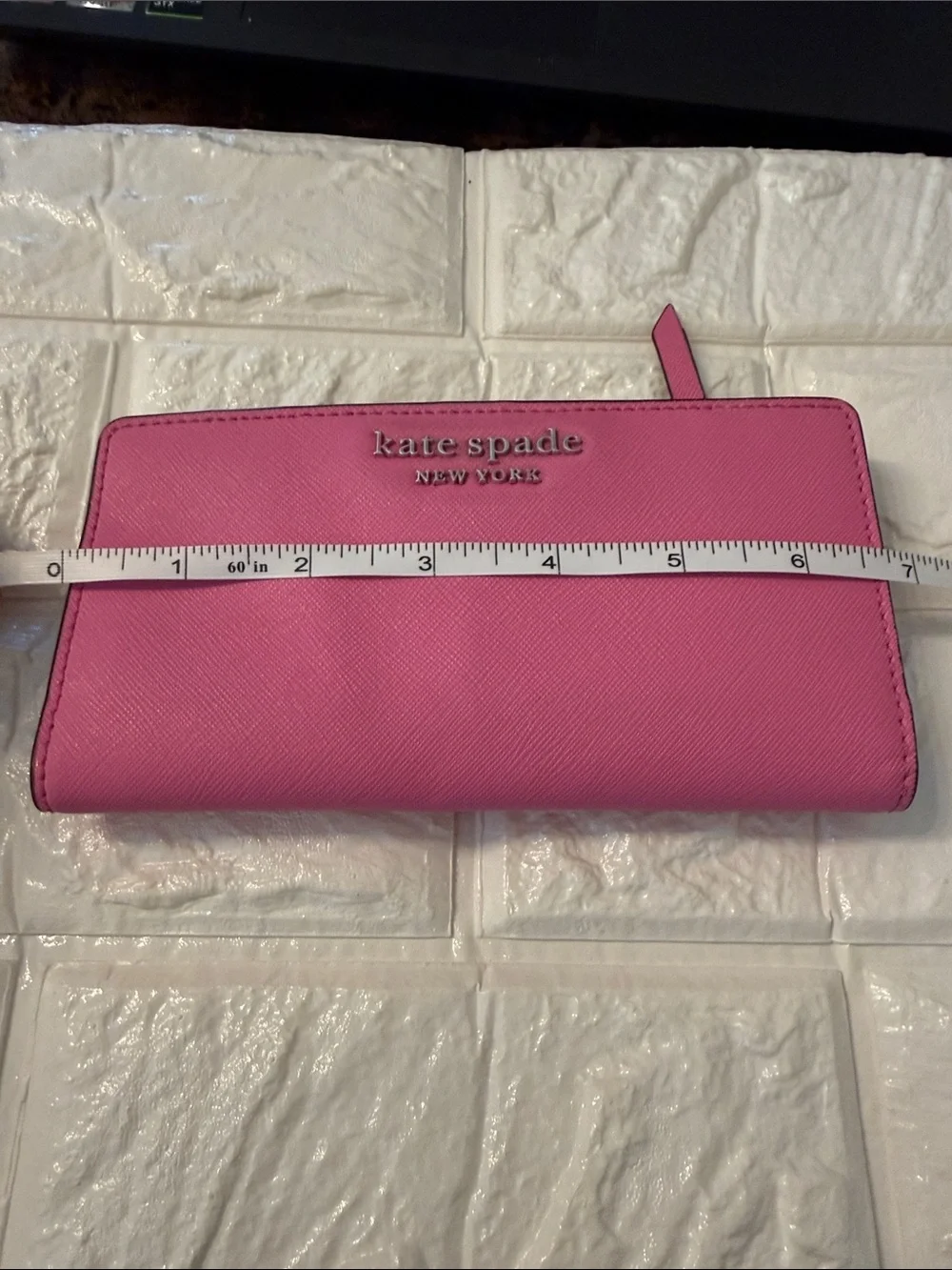 Kate Spade New York Large Slim Bi-Fold Wallet Fuchsia Color